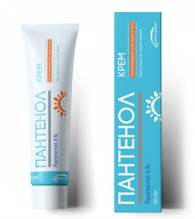 Изображение товара Пантенол крем 6% 50мл для ухода за сухой и поврежденной кожей