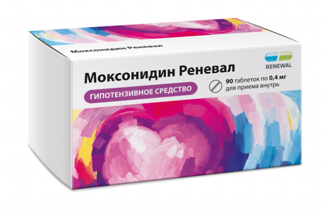 Изображение товара Моксонидин Реневал таблетки 0,4мг №90