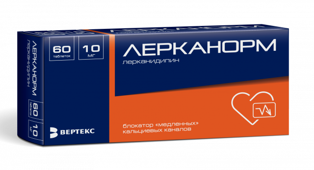 Изображение товара Лерканорм таблетки покрытые оболочкой 10мг №60 Вертекс