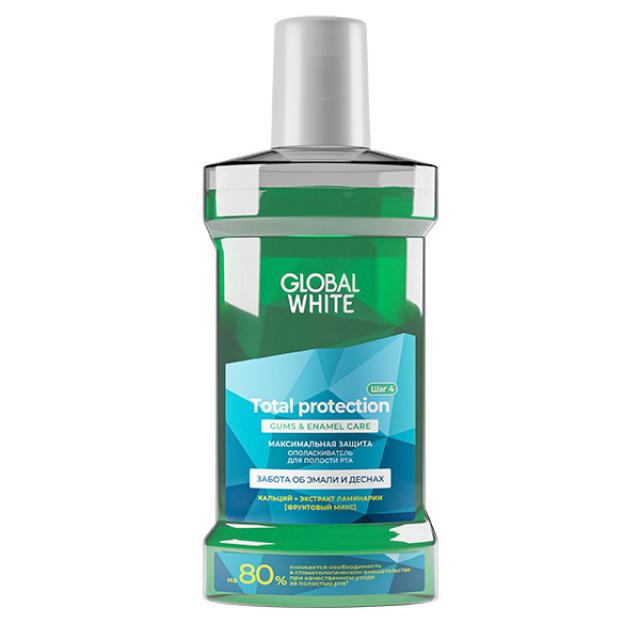Изображение товара Глобал Вайт ополаскиватель для полости рта 300мл Максимальная защита без фтора