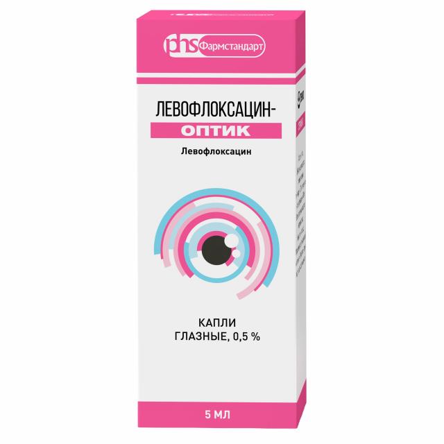 Изображение товара Левофлоксацин-оптик капли глазные 0,5% 5мл