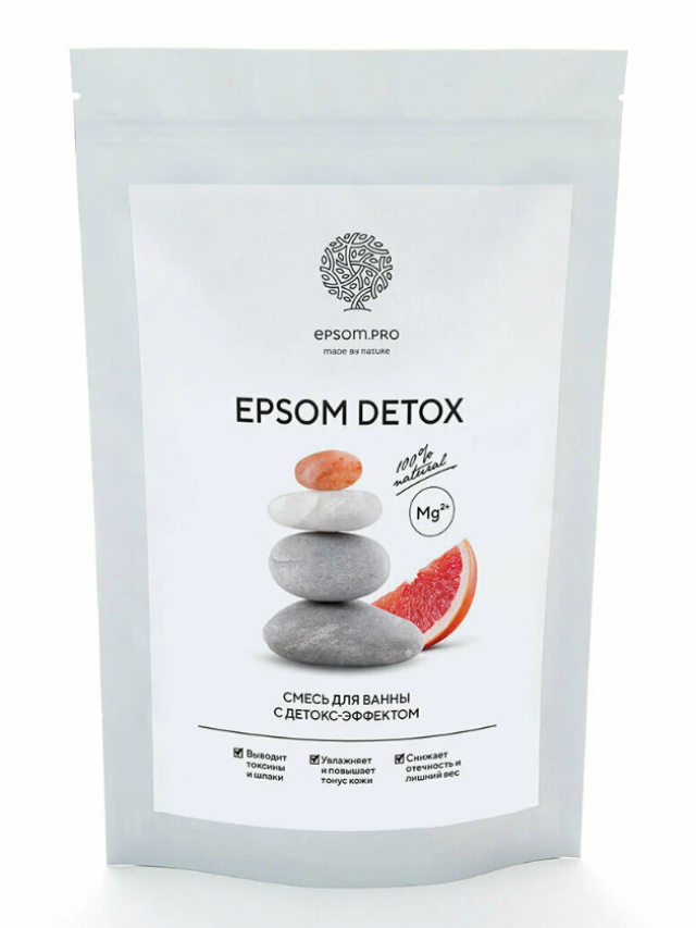 Изображение товара Эпсом Про смесь для ванн Эпсом Детокс 1кг натуральное средство для похудения и детокса кожи
