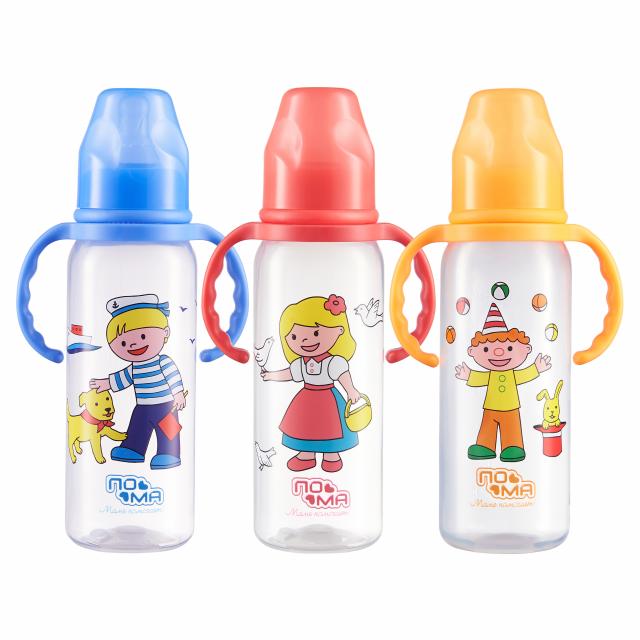 Изображение товара Пома бутылочка с ручками 6+ 240мл (3210)