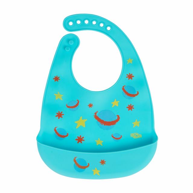 Изображение товара Силиконовый слюнявчик гибкий с карманом 6+ Пома арт 4616