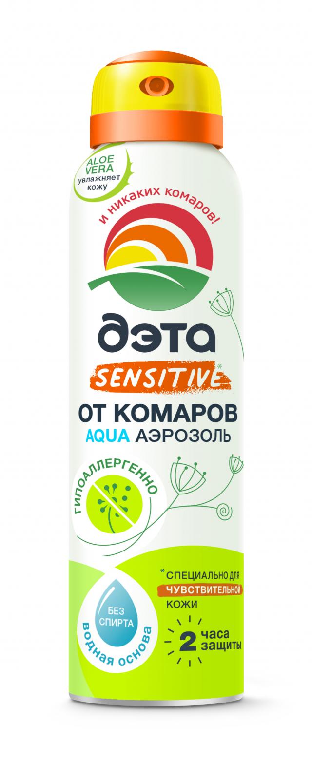 Изображение товара Дэта Аква аэрозоль от комаров для чувствительной кожи 150мл