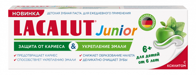 Изображение товара Лакалют зубная паста Джуниор защита от кариеса и укрепление эмали 6+ 65г
