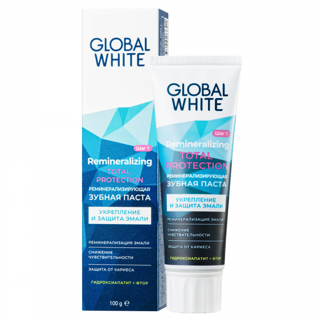Изображение товара Глобал Вайт зубная паста реминерализирующая 100мл