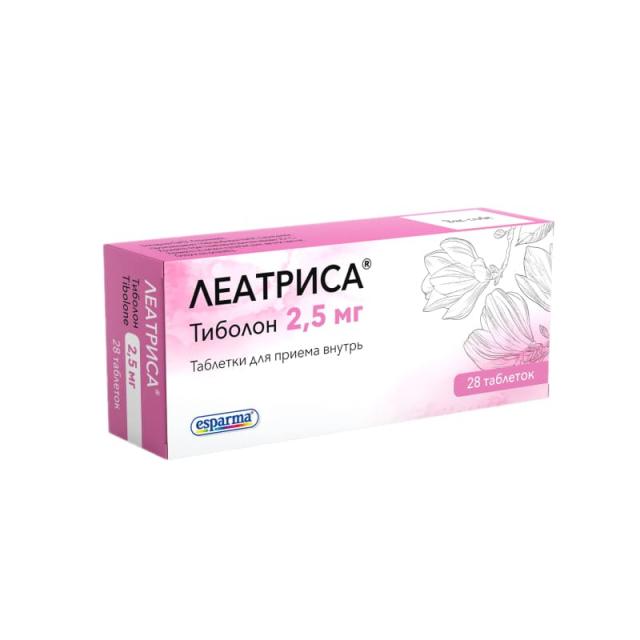 Изображение товара Леатриса таблетки 2,5 мг для заместительной гормональной терапии 28 шт