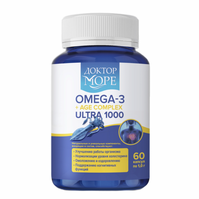 Изображение товара Доктор Море Омега-3+Эйдж Комплекс Ультра 1000 капсулы №60