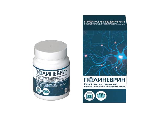 Изображение товара Полиневрин таблетки 530 мг для поддержки нервной системы и восстановления нервных волокон