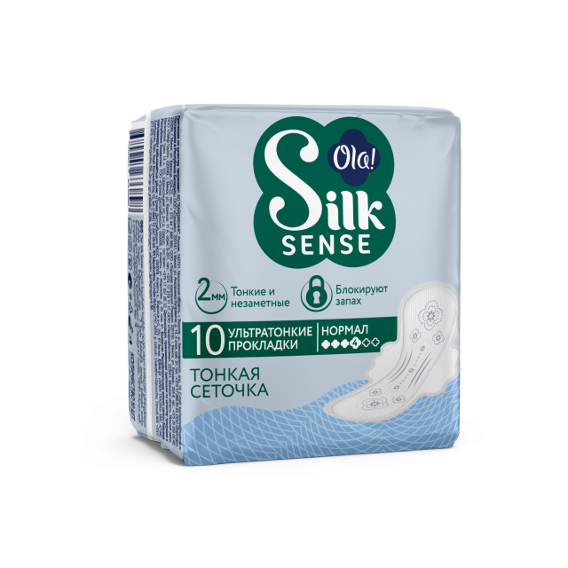 Изображение товара Гигиенические прокладки Ola! Silk Sense ультра нормал с шелковой сеточкой №10