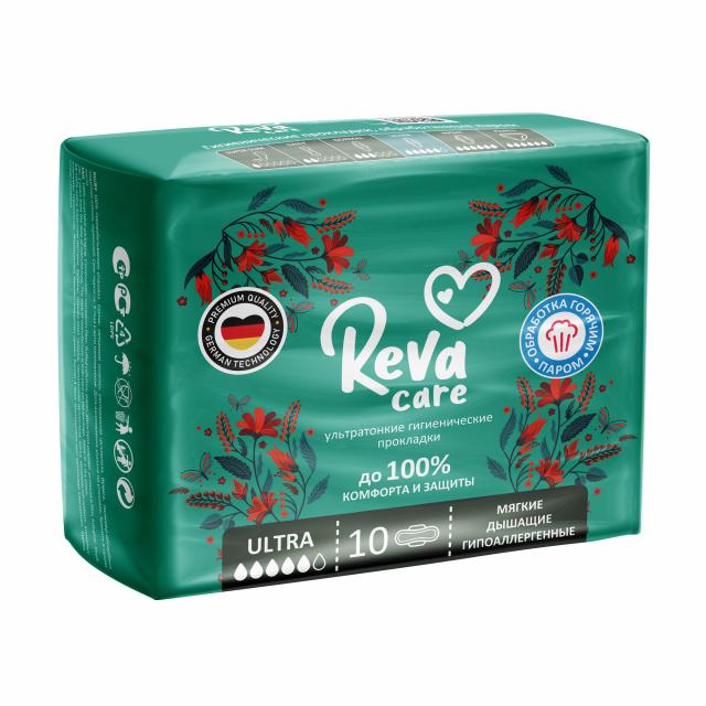 Изображение товара Гигиенические прокладки Reva Care Ultra 10 шт ультратонкие для женской гигиены