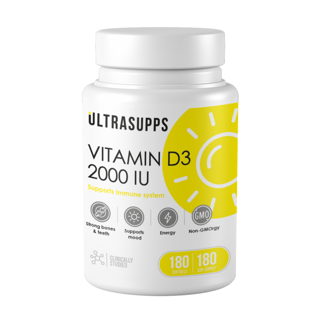Изображение товара Ультрасаппс Витамин Д3 капсулы 2000МЕ №180