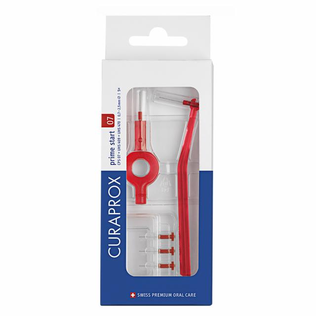 Изображение товара Курапрокс Прайм Старт набор для ухода ершик CPS07 №5 + держатель UHS409 и UHS470