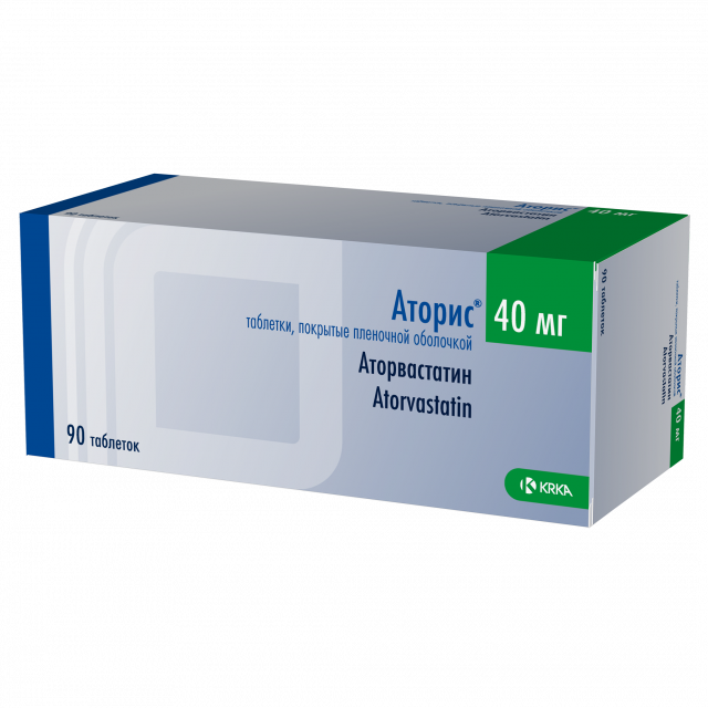 Изображение товара Аторис 40 мг - таблетки для снижения холестерина