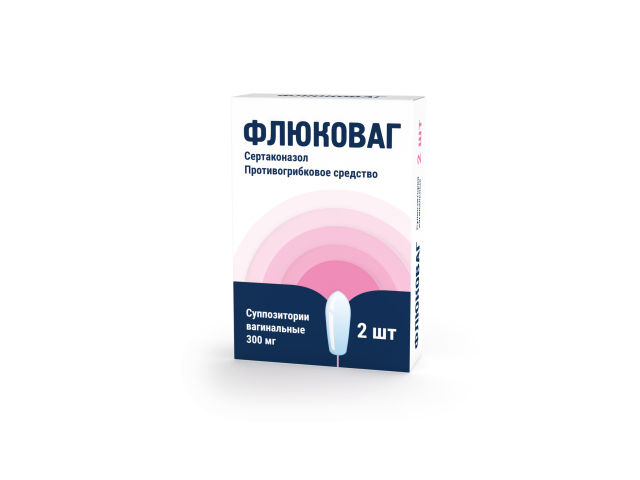Изображение товара Вагинальные суппозитории Флюковаг 300 мг №2 противогрибковое средство