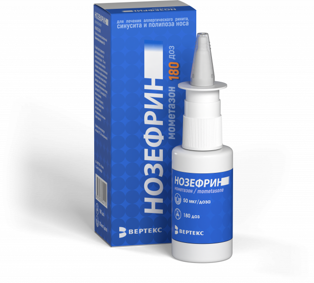 Изображение товара Нозефрин спрей назальный с дозировкой 50 мкг 180 доз 25 г