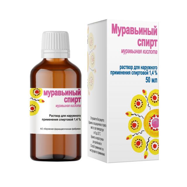 Изображение товара Муравьиный спирт 1,4% 50 мл - наружное средство для боли и воспаления