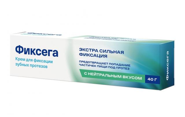 Изображение товара Крем для фиксации зубных протезов Фиксега 40г с нейтральным вкусом