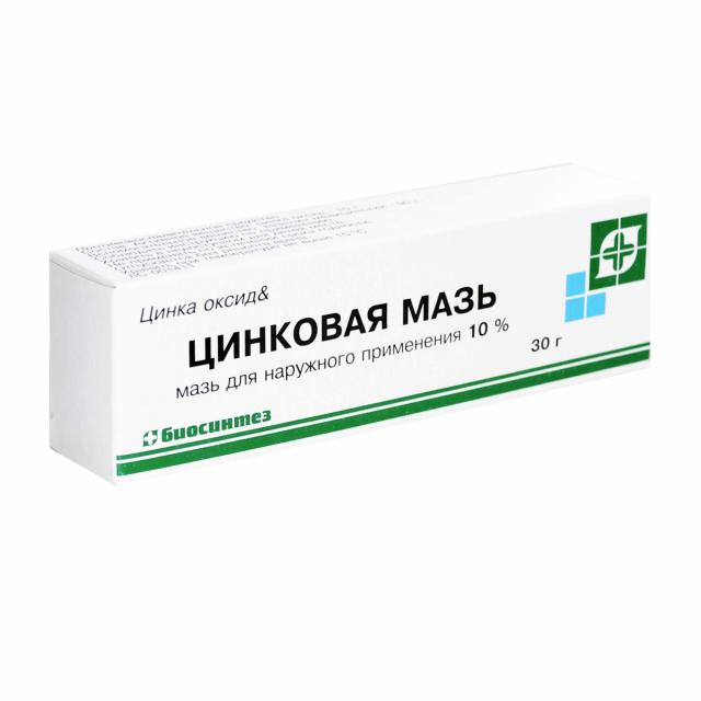 Изображение товара Цинковая мазь 10% 30 г Биосинтез для лечения кожи и пеленочной сыпи