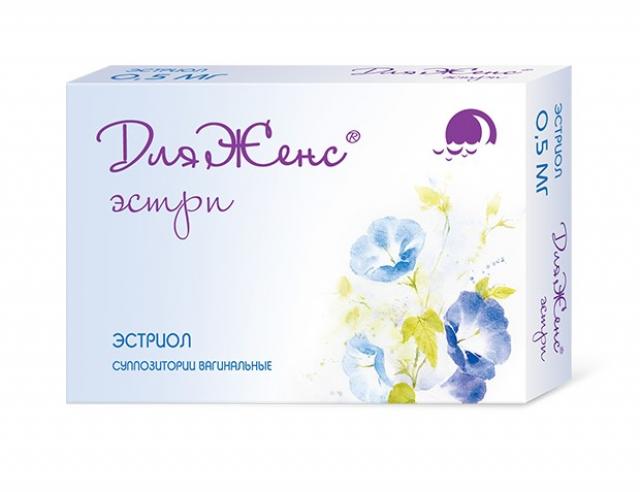 Изображение товара ДляЖенс Эстри суппозитории вагинальные 0,5мг №15