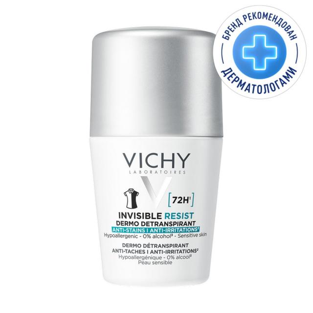Изображение товара Виши дезодорант-ролик невидимый 72 часа 50 мл для чувствительной кожи