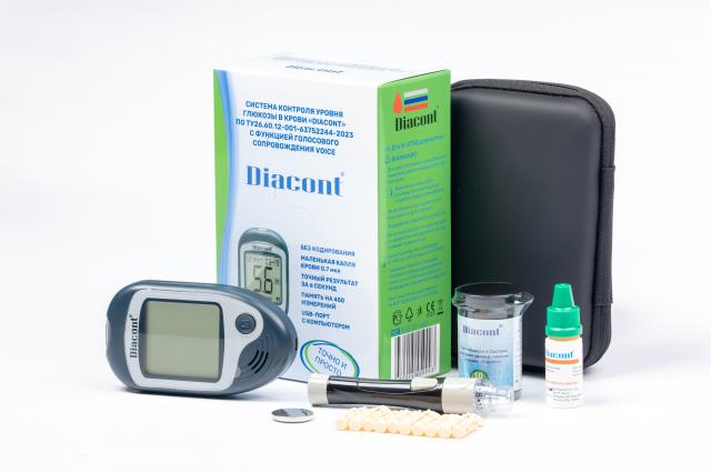 Изображение товара Глюкометр Diacont Voice с голосовым сопровождением