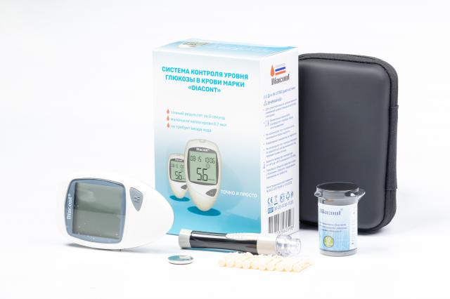 Изображение товара Диаконт Стандарт глюкометр с тест-полосками и аксессуарами для домашнего использования