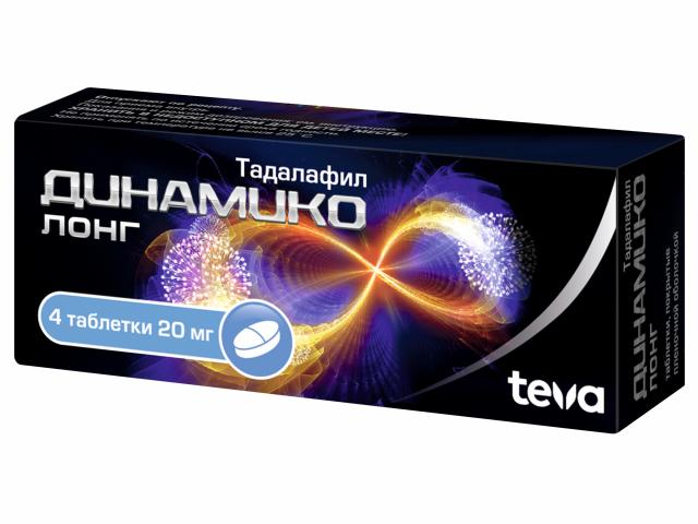Изображение товара Динамико Лонг таблетки покрытые оболочкой 20мг №4