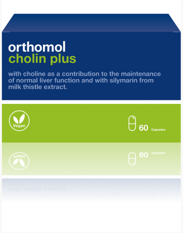 Изображение товара Orthomol Холин Плюс капсулы для поддержки печени и снижения холестерина 60 шт