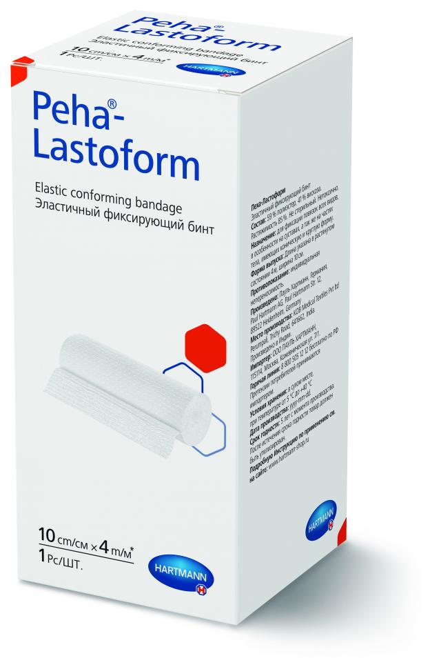 Изображение товара Фиксирующий эластичный бинт Пеха-ластоформ 10смх4м для фиксации повязок
