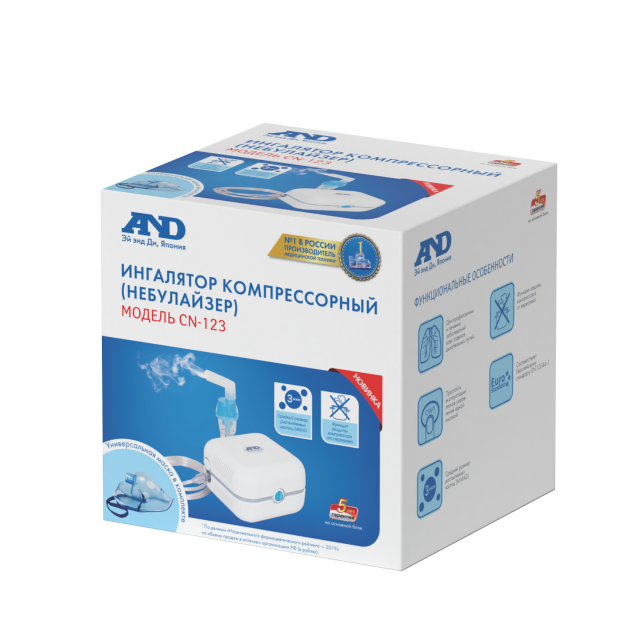 Изображение товара Компрессорный небулайзер Эй Энд Ди CN-123 для взрослых и детей