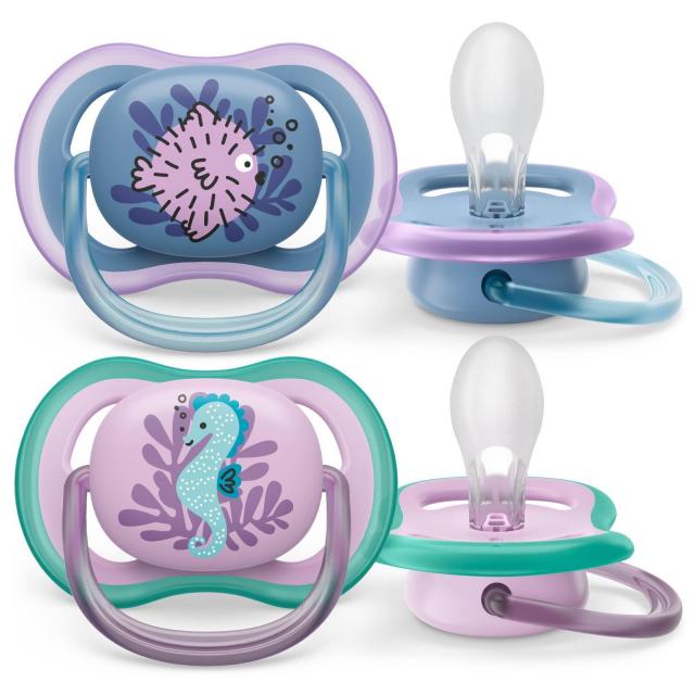 Изображение товара Авент пустышка Ультра Эйр с футляром 6-18мес. №2 SCF085/61