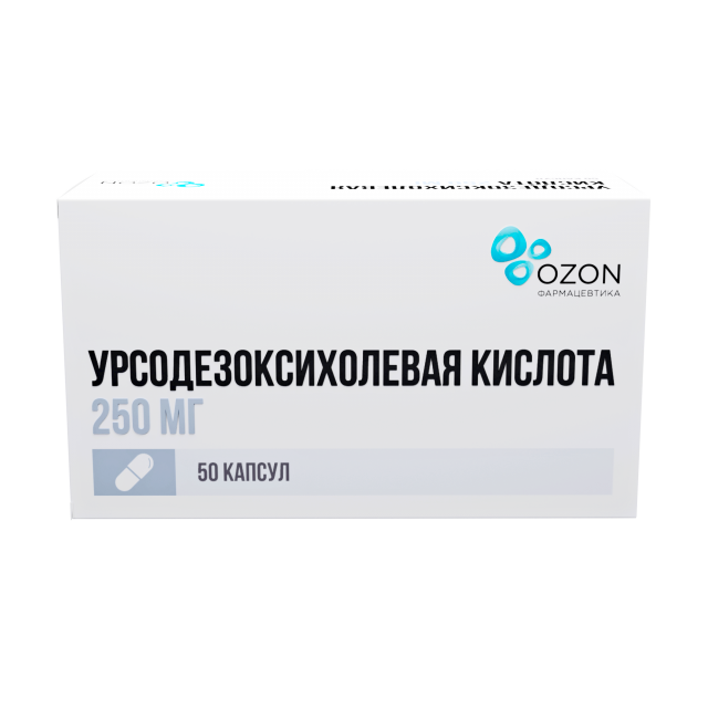 Изображение товара Урсодезоксихолевые капсулы 250мг Озон №50 для лечения печени и желчных путей