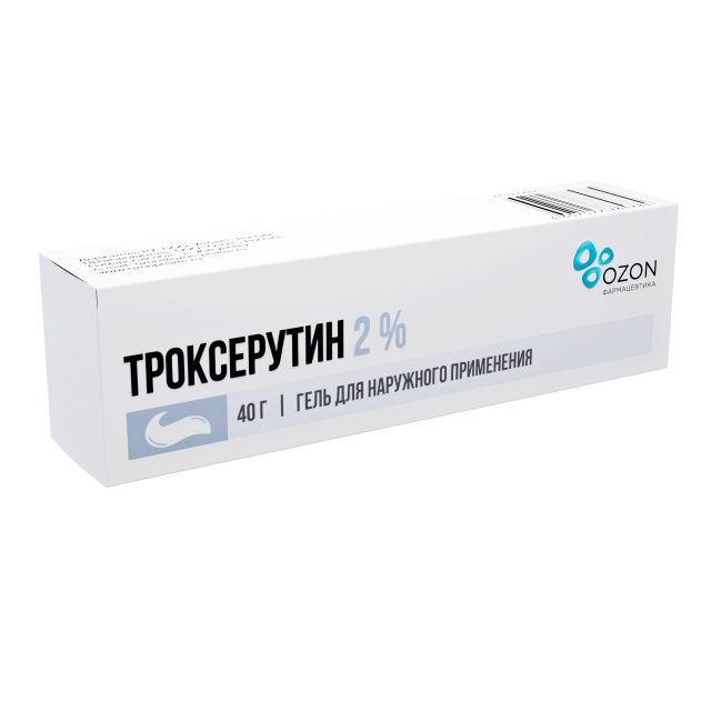 Изображение товара Гель Троксерутин 2% 40 г для вен и сосудов озон