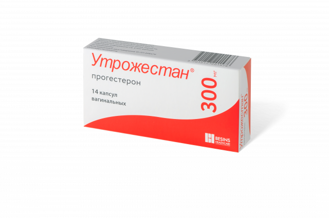 Изображение товара Утрожестан капсулы вагинальные 300 мг №14 для поддержки беременности и лечения прогестеронодефицитн