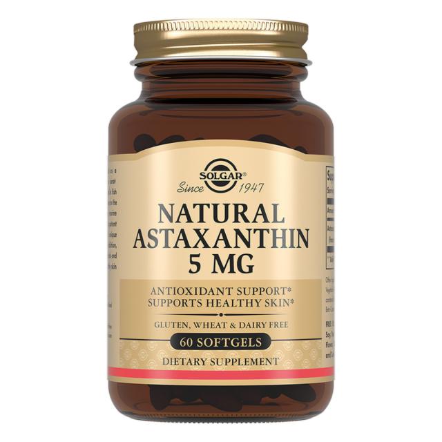Изображение товара Solgar Астаксантин капсулы 5 мг для защиты глаз и кожи из водорослей