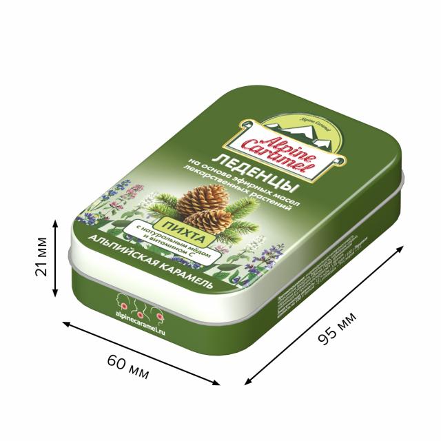 Изображение товара Альпийская Карамель леденцы для детей пихта/вит.С/мед 53г