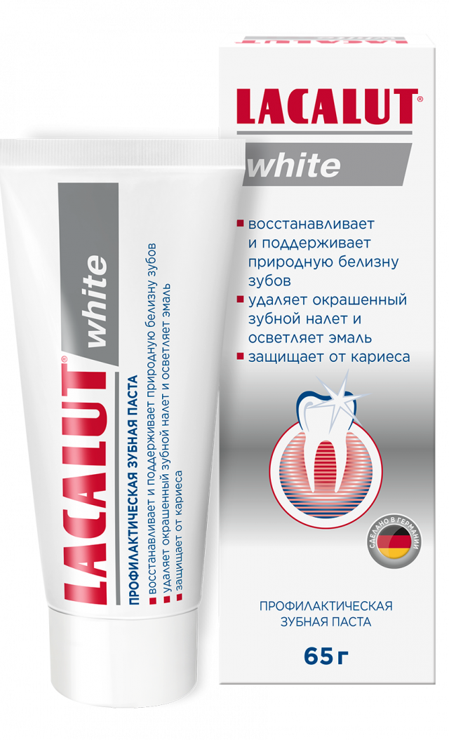 Изображение товара Зубная паста LACALUT white 65 г для осветления и защиты эмали