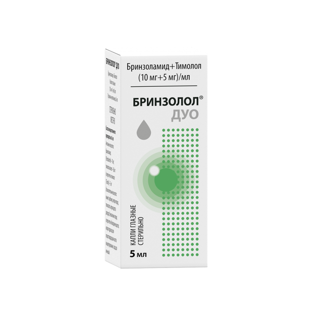 Изображение товара Бринзолол Дуо капли глазные 10мг+5мг/мл 5мл снижают внутриглазное давление