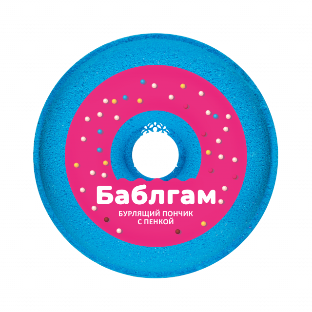 Изображение товара Фабрик Косметолоджи пончик для ванны Моно Бабл Гам 120 г бурлящий с пенкой