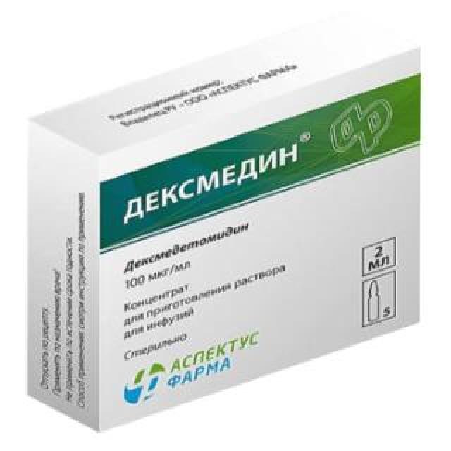 Изображение товара Дексмедин концентрат для приготовления раствора для инфузий 100мкг/мл 2мл №5