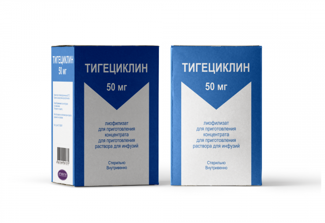 Изображение товара Тигециклин лиофилизат для приготовления концентрата для приготовления раствора для инфузий 50мг №1 Ромфарма