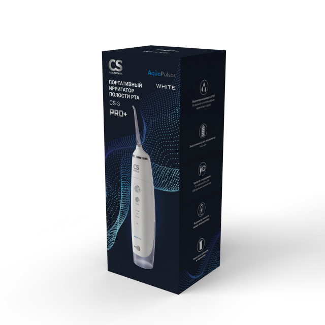Изображение товара СиЭс Медика Ирригатор полости рта АкваПульсар CS-3 PRO+ белый