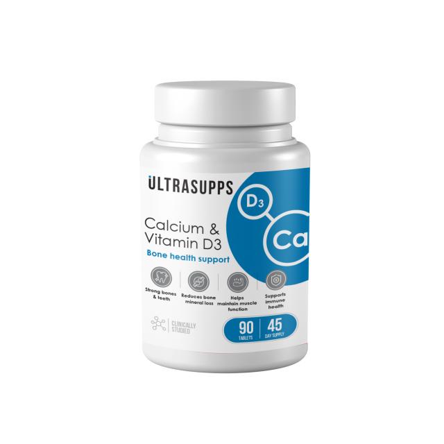 Изображение товара Ультрасаппс Кальций Витамин D3 таблетки 90 шт для костей и зубов