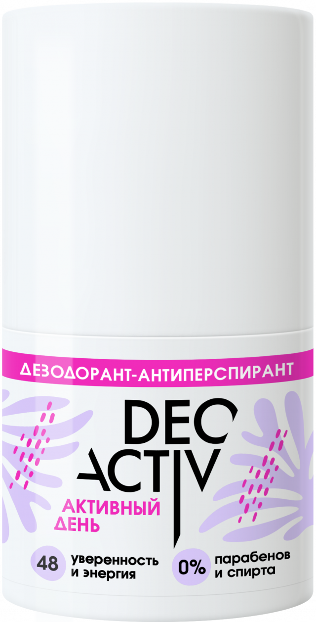 Изображение товара ДеоАктив дезодорант-ролик Активный день 50 мл для защиты от запаха и потливости
