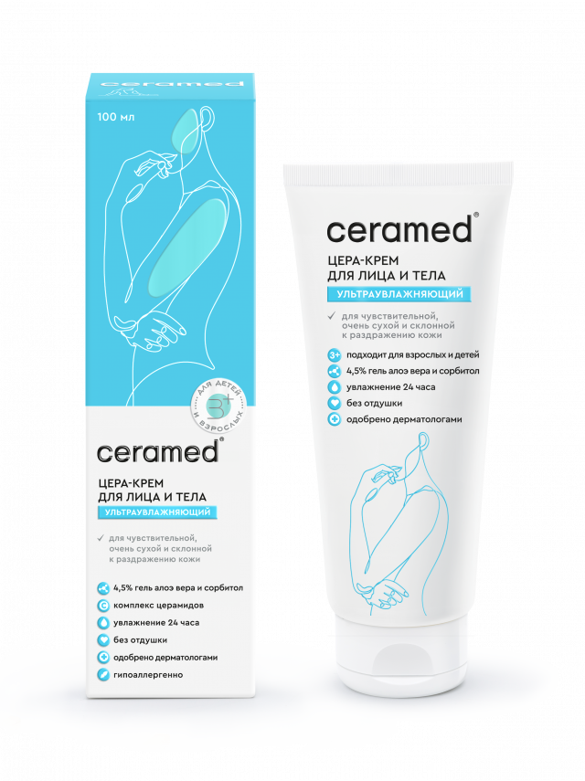 Изображение товара Церамед цера-крем для лица и тела ультраувлажняющий 100мл