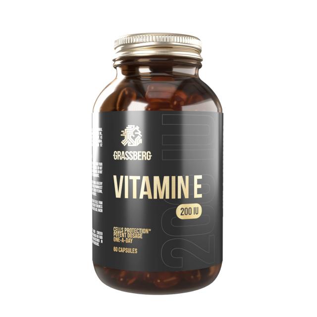 Изображение товара Грассберг Витамин Е 200IU капсулы №60 для иммунитета и защиты клеток