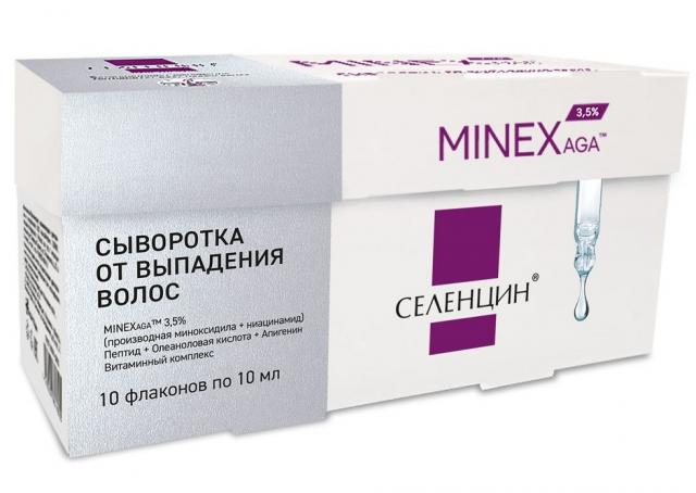 Изображение товара Селенцин МИНЕКСага сыворотка против выпадения волос 10мл №10