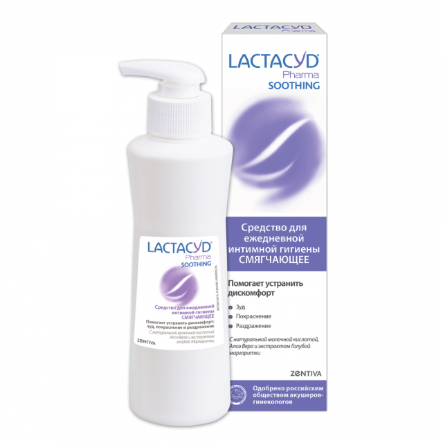 Изображение товара Лактацид Фарма средство для интимной гигиены смягчающее 250 мл с молочной кислотой и экстрактом гол